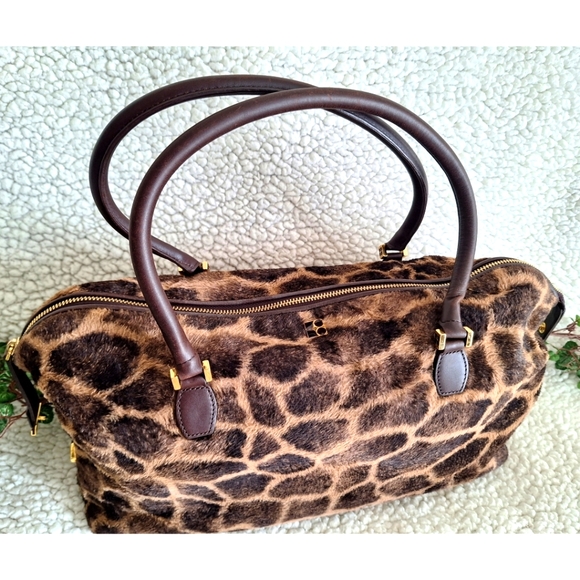 Kate Spade | Giraffe Faux Hair Brown Leather Satchel - Picture 15 of 15